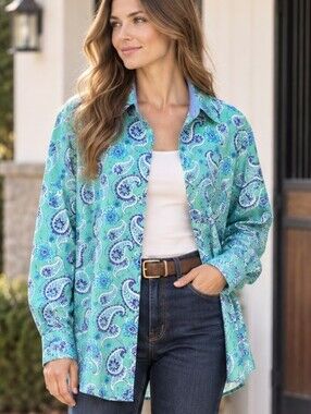 NWT Plus Size 3X Paisley Equestrian Western Show Shirt